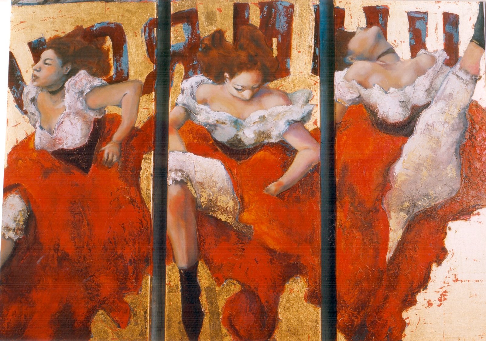 MOULIN ROUGE PARIS, gesso, oil & mixte